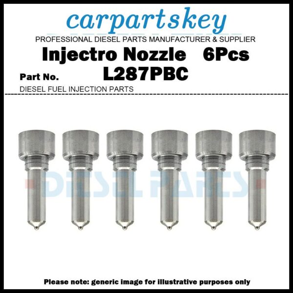 6x Fuel Injector Nozzle L287PBC for Volvo MD13 BEBE4D18001 BEBE4D27001 21379931