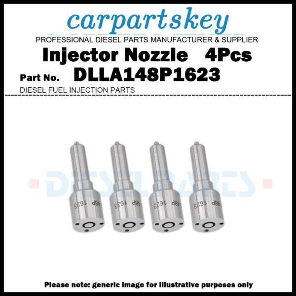 4x Fuel Injector Nozzle DLLA148P1623 for Nissan 0445110284 16600MA70A 0445110168