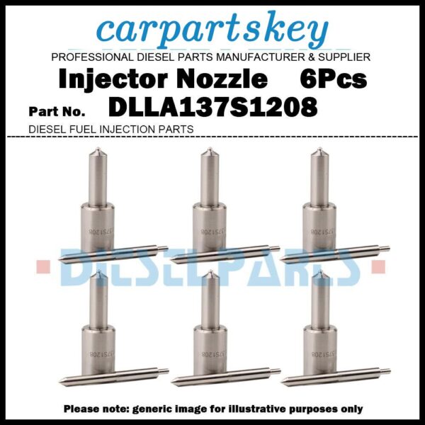 6x Fuel Injector Nozzle DLLA137S1208 for NEW HOLLAND TL100 TL65 TL70 TL80 TL90