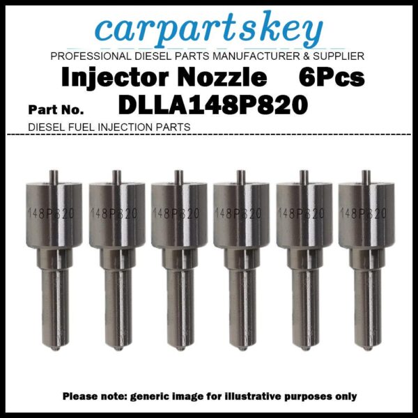 6Pcs Fuel Injector Nozzle DLLA148P820 for John Deere 6081T 095000-5160 RE518725