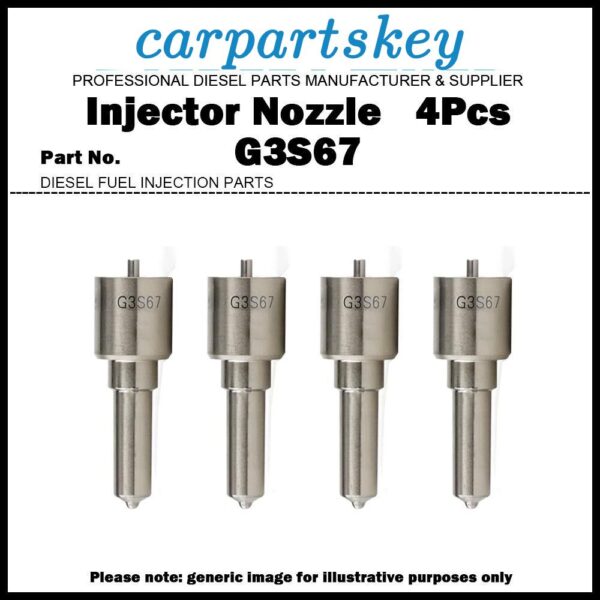 4Pcs Diesel Common Rail Fuel Injector Nozzle Tip G3S67 for Kubota 1J705-53052