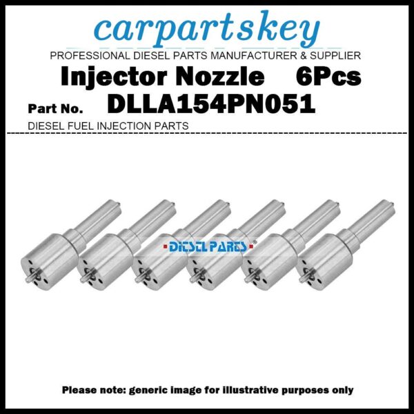 6Pcs Injector Nozzle 105017-0510 DLLA154PN051 for ISUZU 6BG1TC 6BD1 105118-4531
