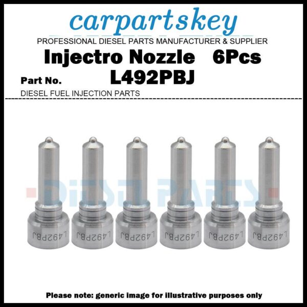 6Pcs Fuel Injector Nozzle L492PBJ for Volvo MD11 E3.18 22325866 / BEBE4D48001