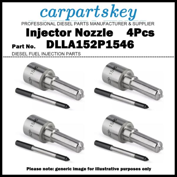 4x Fuel Injector Nozzle DLLA152P1546 for Mitsubishi 4M50-T5 0445120072 ME225416