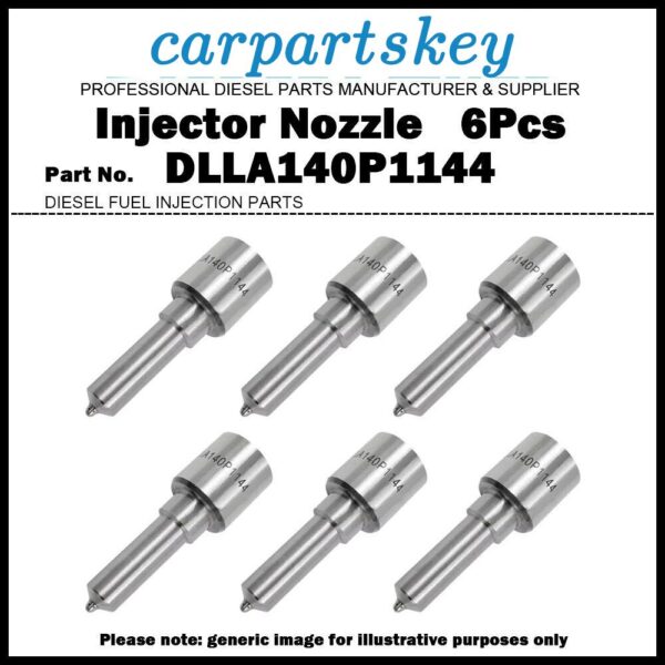 6x Fuel Injector Nozzle DLLA140P1144 for Komatsu 6D114E 0432191341 4063524
