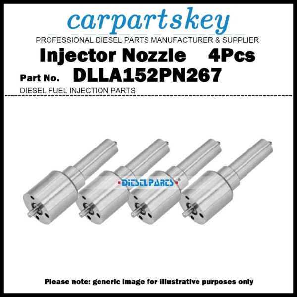 4Pcs Fuel Injector Nozzle DLLA152PN267 for KOMATSU 4D95LE 6204113101 6204113100