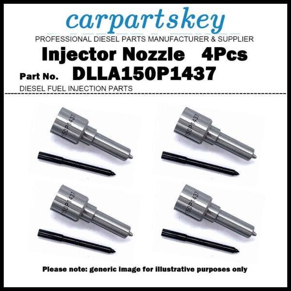 4x Injector Nozzle DLLA150P1437 for Fiat 1.3D Multijet Opel 1.3 CDTI 0445110183
