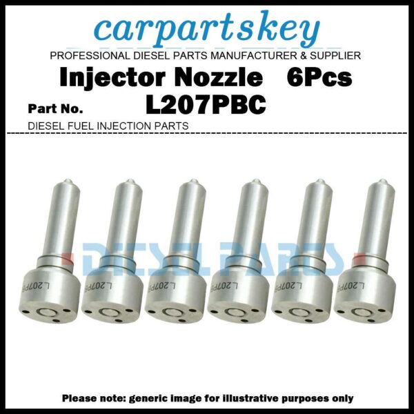 6Pcs Fuel Injector Nozzle L207PBC for Volvo D12 BEBE4D00002 BEBE4D00003 20497849