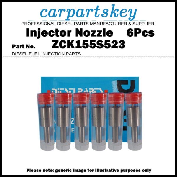 6Pcs Diesel Fuel Injector Nozzle Tip ZCK155S523