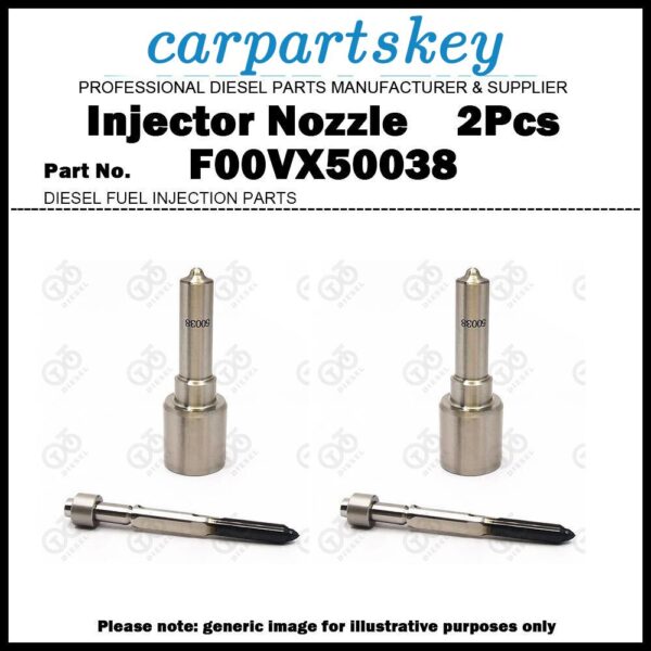 2Pcs Fuel Injector Nozzle F00VX50038 for Detroit DD15 DD16 0445120104 0445120207
