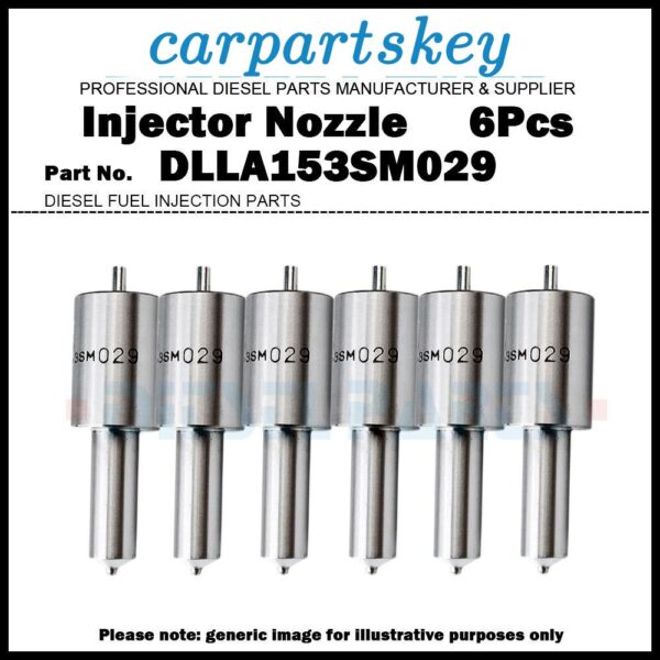 6x Fuel Injector Nozzle NP-DLLA153SM029 for Hitachi EX200 EX300 ISUZU 6BG1 6BG1T