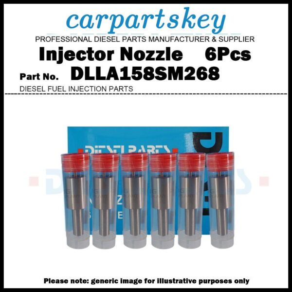 6x Fuel Injector Nozzle DLLA158SM268 for Mitsubishi Heavy Marine S6A3 S6B3 S12A2