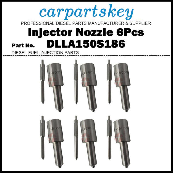 6x Fuel Injector Nozzle DLLA150S186 for Mercedes Benz OM346 OM355 A0000173012