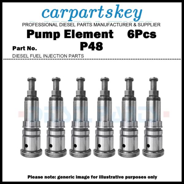 6PCs Pump Element Plunger P48 134101-6320 for Mitsubishi FUSO 6D22 6D22T