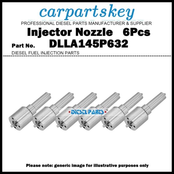 6x Fuel Injector Nozzle 0433171468 DLLA145P632 738157123 for LIEBHERR D924 D926