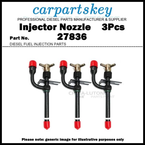 3x Fuel Injector Pencil Nozzle 27836 17391-53000 For Kubota L2250 L1-185 L1-195