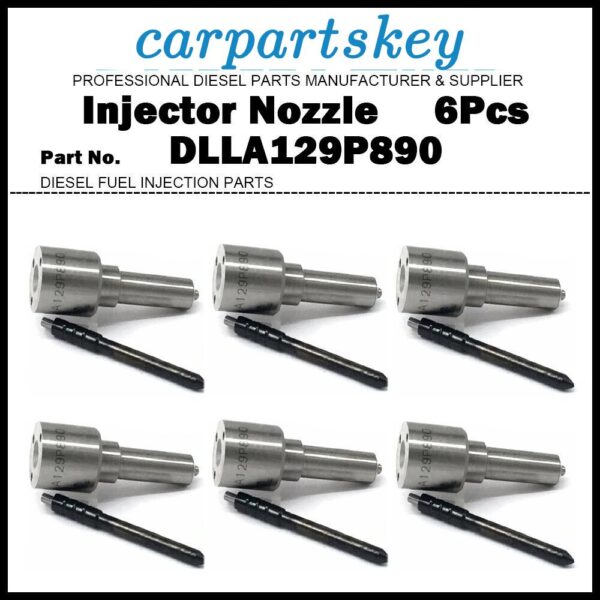 6Pcs Injector Nozzle DLLA129P890 for John Deere 6090 9.0D 095000-6470 RE546777