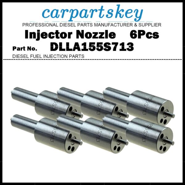6Pcs Injector Nozzle DLLA155S713 for JOHN DEERE AR74665 4050 4240 4430 4455 4640