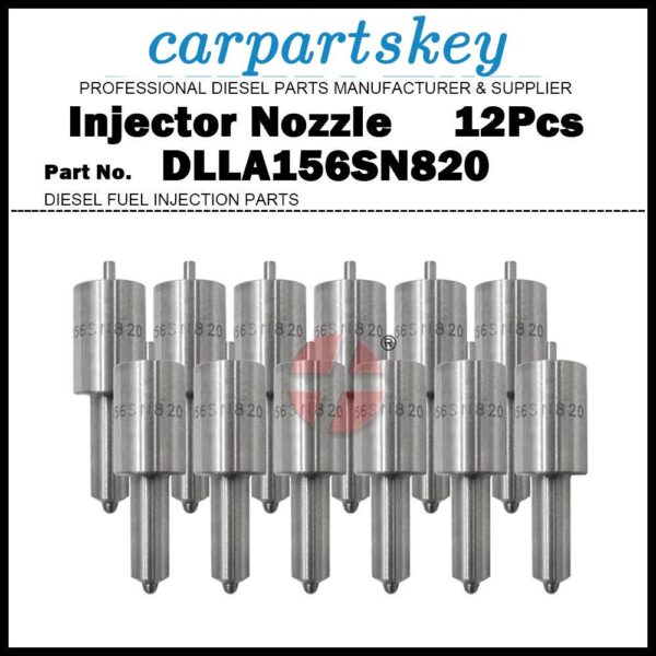 12Pcs Injector Nozzle DLLA156SN820 for ISUZU Giga C/E Series 12PD1 12PC1 12PE1
