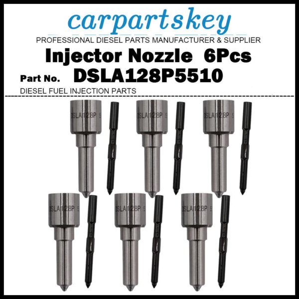 6x Injector Nozzle DSLA128P5510 for Komatsu PC220LC-8 PC220LL-8 PC270LC-8 QSB6.7