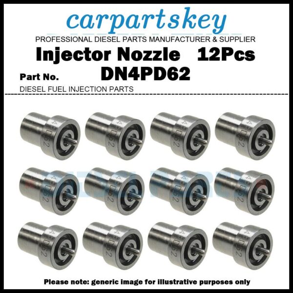 12Pcs Diesel Fuel Injector Nozzle DN4PD62 for Kubota D722 D782 D902 16001-53000