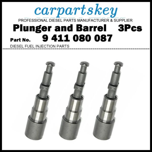 3x Plunger and Barrel Assy 9411080087 for Yanmar 1030 1040 1050 BT33 BTD22 BTD33