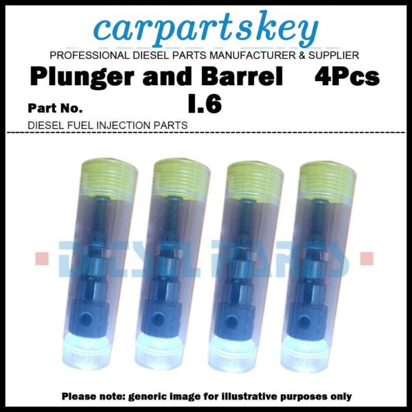 4Pcs Pump Element Plunger and Barrel I.6 119810-51100 for Komatsu Yanmar