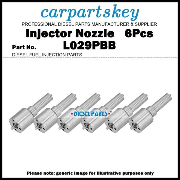 6Pcs Fuel Injector Nozzle L029PBB for Hyundai 12.9d D6CA 33800-84001 BEBE4B15003