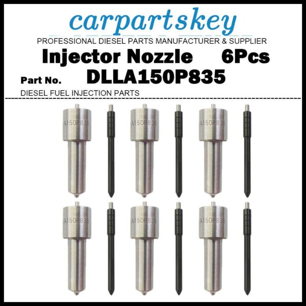 6Pcs Fuel Injector Nozzle DLLA150P835 for HINO 700 P11C 23670-E0351 095000-5215