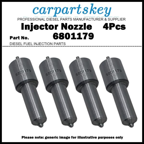 4Pcs Diesel Fuel Injector Nozzle 6801179 for Valtra 800 985S / Engine 420D 420DS