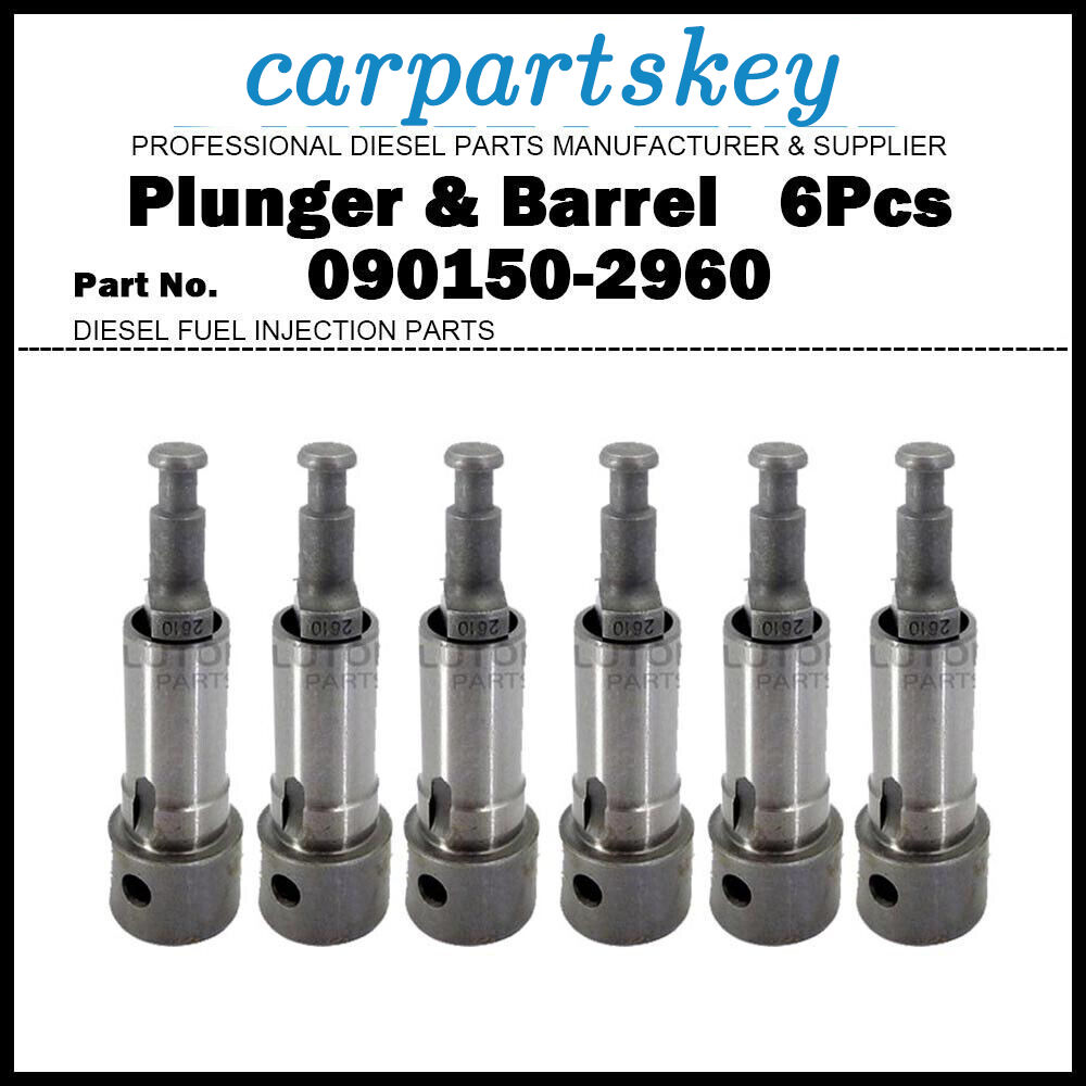 6Pcs Pump Element Plunger and Barrel 090150-2610 2610 for HINO 500 H06CT H07CT
