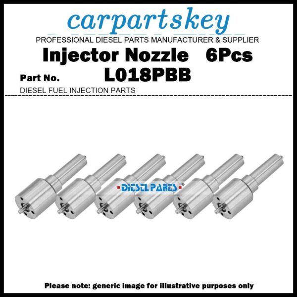 6Pcs Fuel Injector Nozzle L018PBB for Hyundai 12.9d D6CA 33800-84000 BEBE4B15001