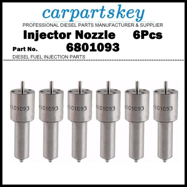 6x Fuel Injector Nozzle 6801093 for Perkins 1006.6T 1006E.6T LRB6703203 2645A026