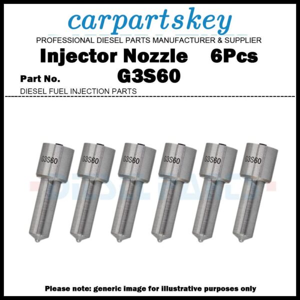 6x Common Rail Injector Nozzle G3S60 for ISUZU 4HK1 6HK1 295050-1151 295050-1851