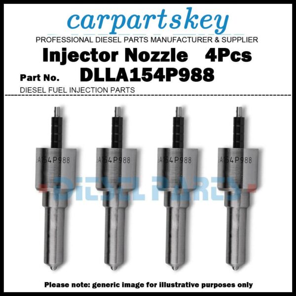 4Pcs Fuel Injector Nozzle DLLA154P988 for Hyundai D4GA 095000-7140 33800-52000