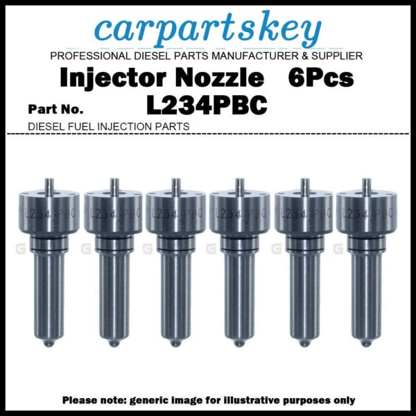 6Pcs Fuel Injector Nozzle L234PBC for Volvo Penta BEBE4C10001 3586247 03586247
