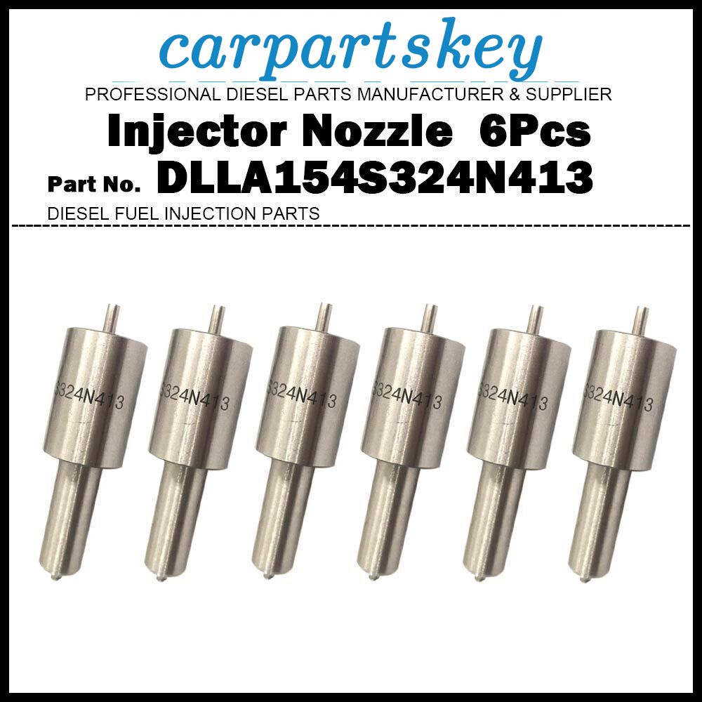 6x Injector Nozzle DLLA154S324N413 for ISUZU N F Series 4BD1 4BG1 6BG1 6BD1 6BB1