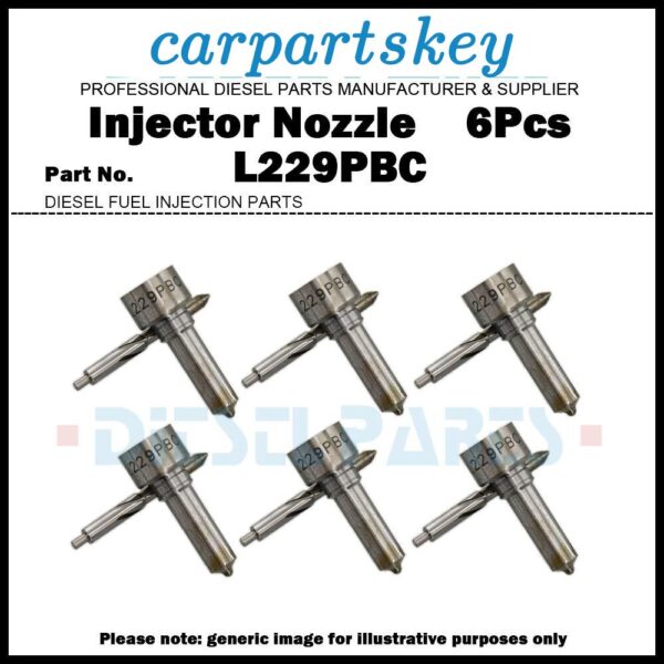 6Pcs Fuel Injector Nozzle L229PBC for Volvo FH12 16.1L D16C 03829087 BEBE4C08001