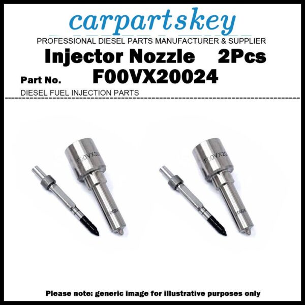 2x Injector Nozzle F00VX20024 for Jeep Cherokee KK 2.8 CRD 68042029AA 0445115067
