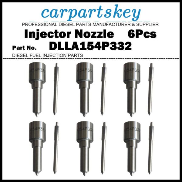 6x Injector Nozzle 9430084742 DLLA154P332 for VW 16-170 Cummins 6BT 5.9 C3355015