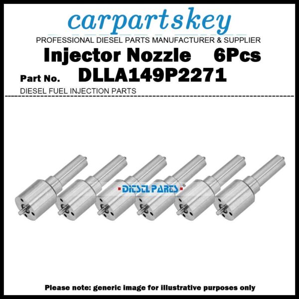 6x Fuel Injector Nozzle DLLA149P2271 for Komatsu SAA6D114E 0445120305 6746113100