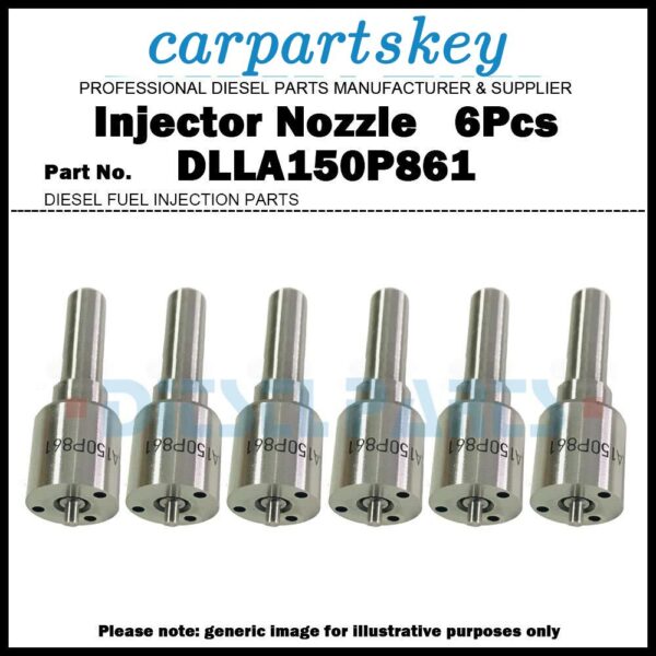 6Pcs Fuel Injector Nozzle DLLA150P861 for Toyota Forklift 13Z 14Z 23600-78761-71