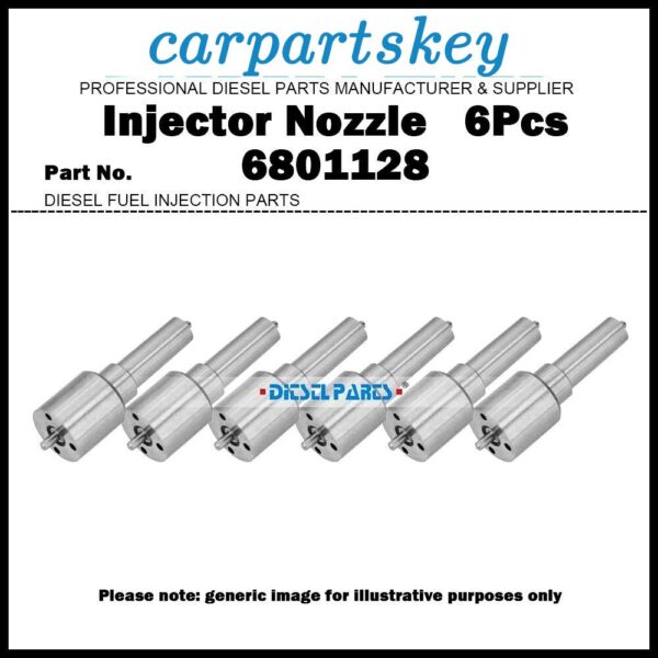 6x Fuel Injector Nozzle 6801128 for Case Cummins 6B 6BT 3919319 3919331 3919330