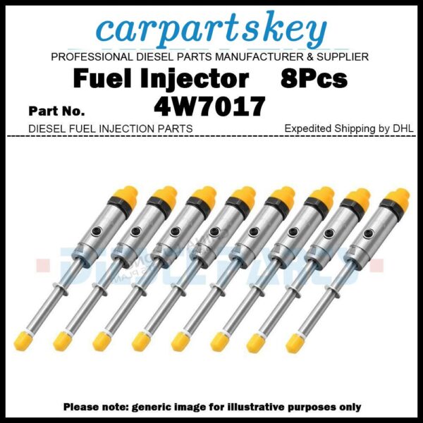 8Pcs Fuel Injector Pencil Nozzle 4W-7017 0R-3421 for Caterpillar CAT 3408 3408B