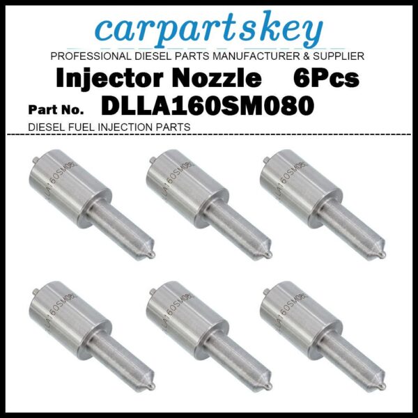 6Pcs Fuel Injector Nozzle Tips 105025-0800 DLLA160SM080 for Mitsubishi 6D16 6D17