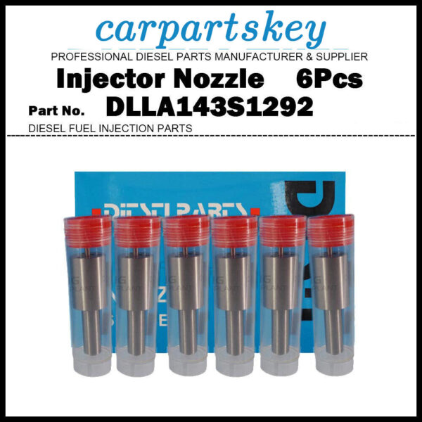 6x Fuel Injector Nozzle DLLA143S1292 for IVECO Eurostar Eurotrakker 260E47 13.8D