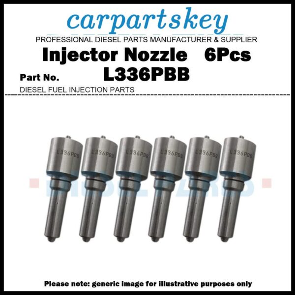 6x Diesel Fuel Injector Nozzle Tips L336PBB for HOWO A7 D12 420HP VG1246080036