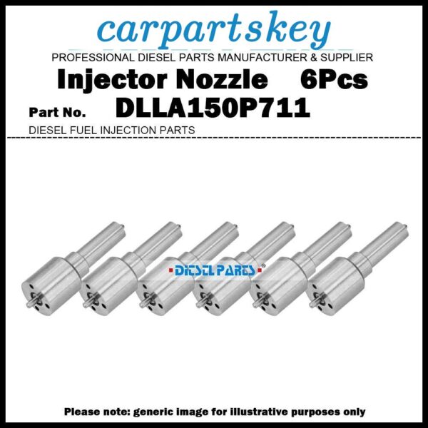 6x Fuel Injector Nozzle DLLA150P711 for Volvo Penta TAD1230G 3826552 0432191552