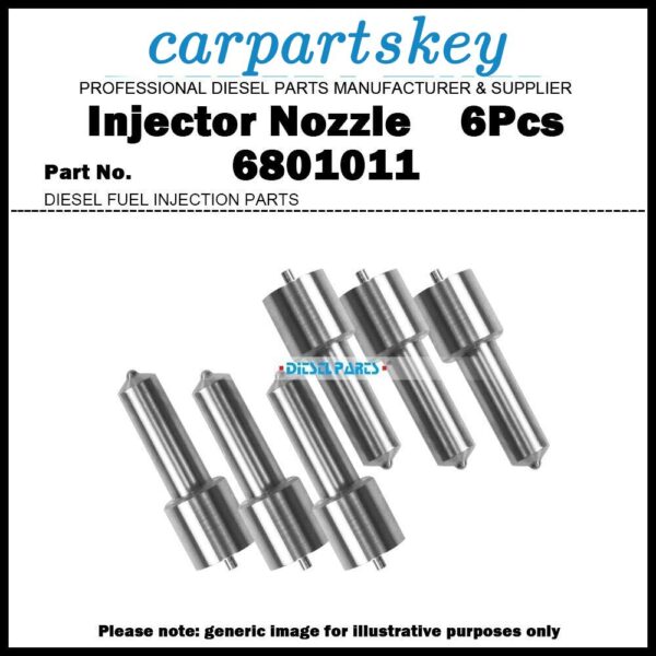 6x Diesel Fuel Injector Nozzle 6801011 VOE4880582 for Volvo BM 616B 646 4300