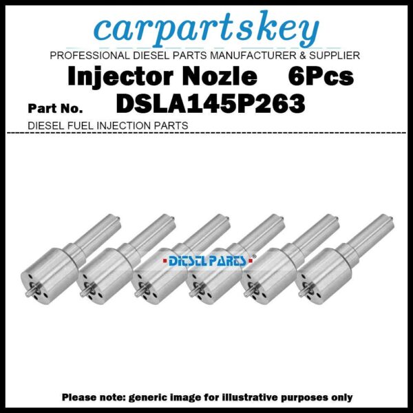 6x Fuel Injector Nozzle Tips DSLA145P263 0433175031 for Cummins 6BTA 6BTAA 5.9L